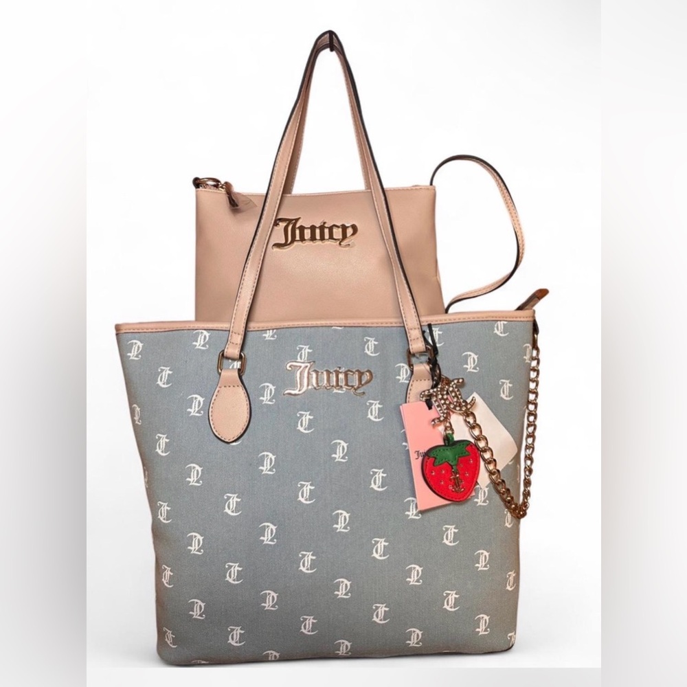 Juicy Couture 2-in-1 “Denim Days” Tote & Pouch Set